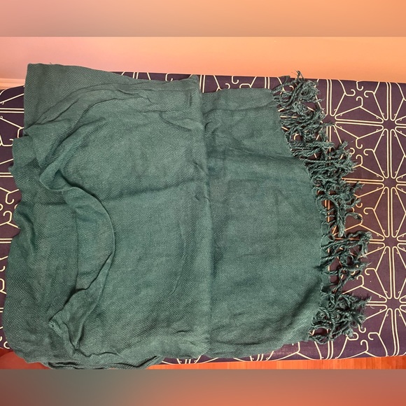 **donated** 2 soft fabric scarves (navy blue and teal) - Picture 3 of 5